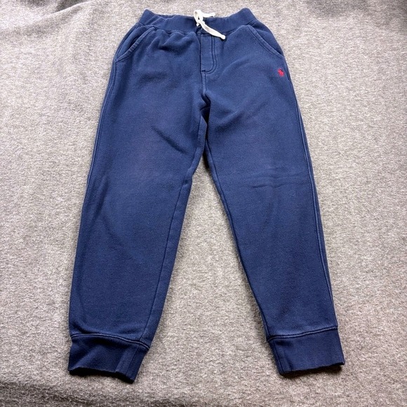 Polo Ralph Lauren Sweatpants Boys Size M (10-12) Blue Fleece Joggers Red Pony - Picture 1 of 10